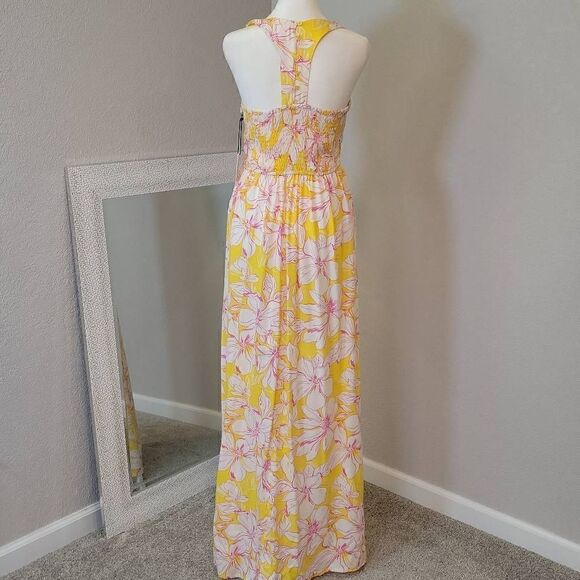 Japna Women's Tropical Floral Maxi Dres Size S - Picture 4 of 7